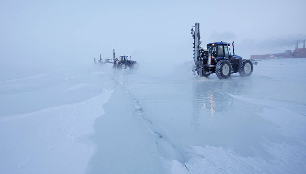 Offshore Ice Roads/Pads - Alaska Frontier Constructors